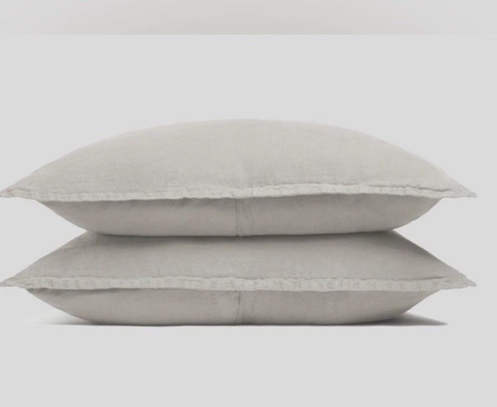 NWT $99 PARACHUTE 100% Linen Pillow Sham Set(2) STANDARD Bone